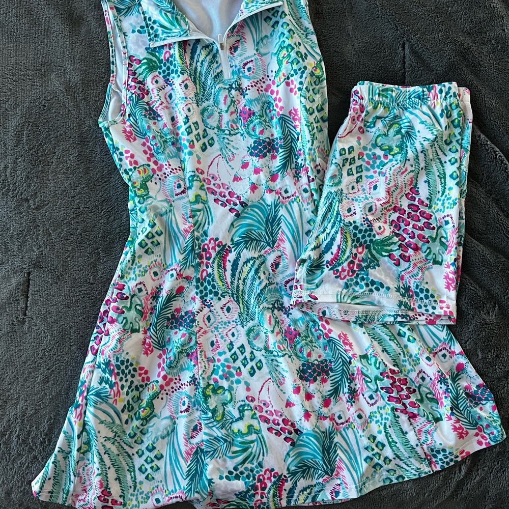 Womens cute golf dress with shorts